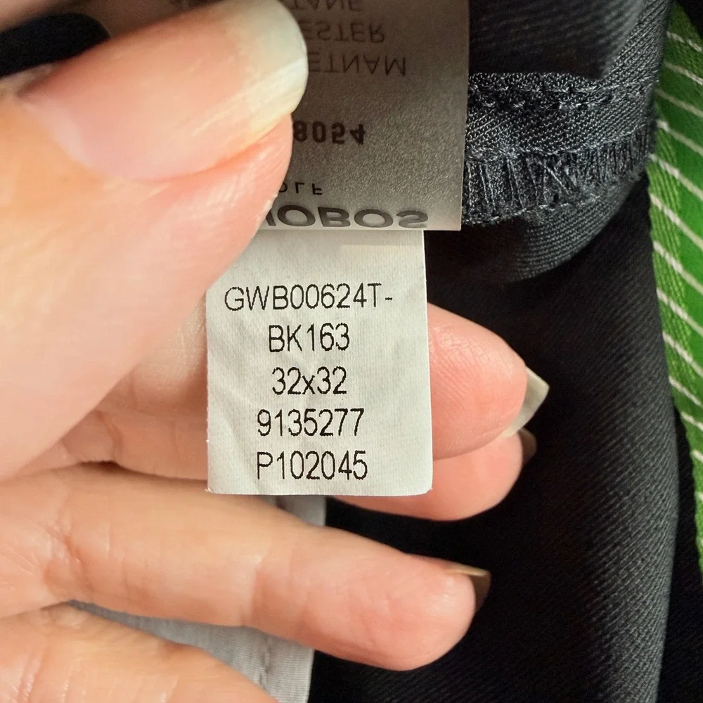 Bonobos Golf Pants Mens 32x32 Black Tailored Fit GWB00624T Stretch Performance